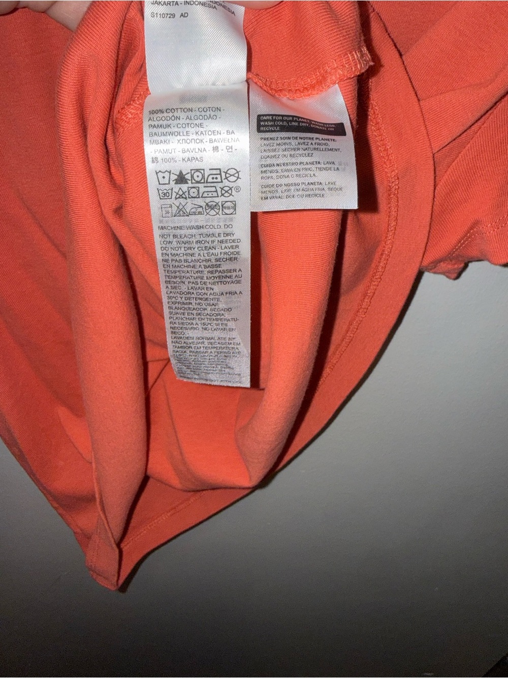 Levi's Coral-Orange Short Sleeve Logo Baby Tee - Picture 5 of 5